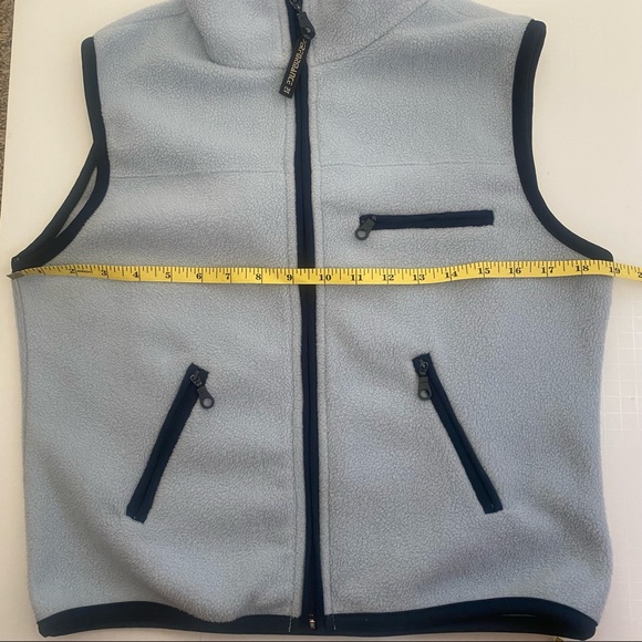 Rue 21 Baby Blue & Navy Full Zip Up Fleece Vest - Picture 7 of 9